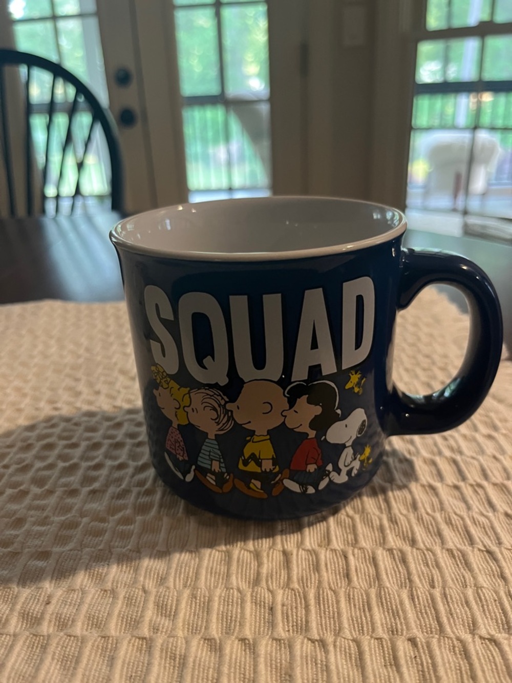 Peanuts Navy Blue 'SQUAD' Ceramic Mug with Characters